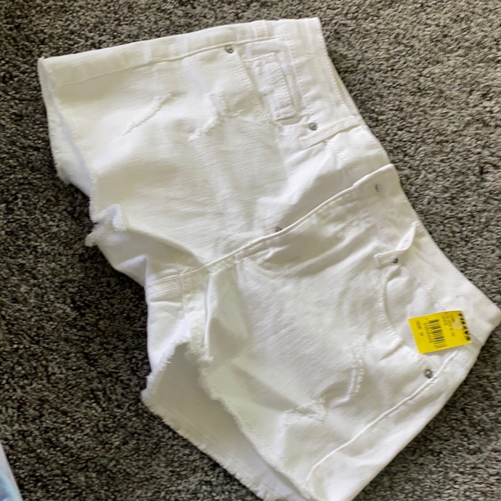 RSQ white jean shorts
